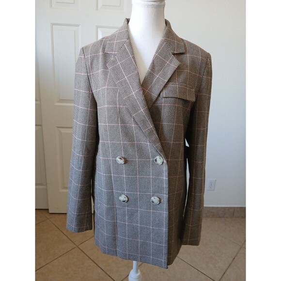 ENOR Plaid Double Breasted Women’s Blazer F - Picture 1 of 16